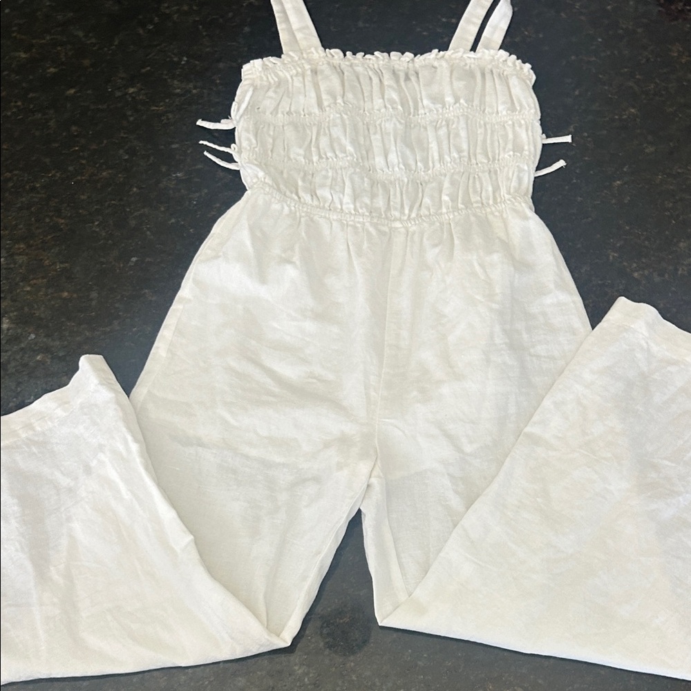 NWOT Zara white jumpsuit